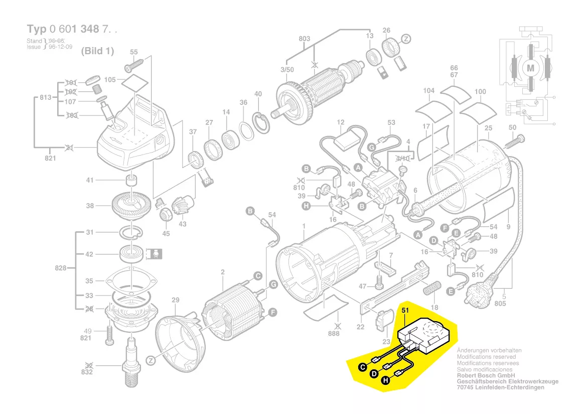 Variateur de vitesse réf. 1 607 233 008 Bosch